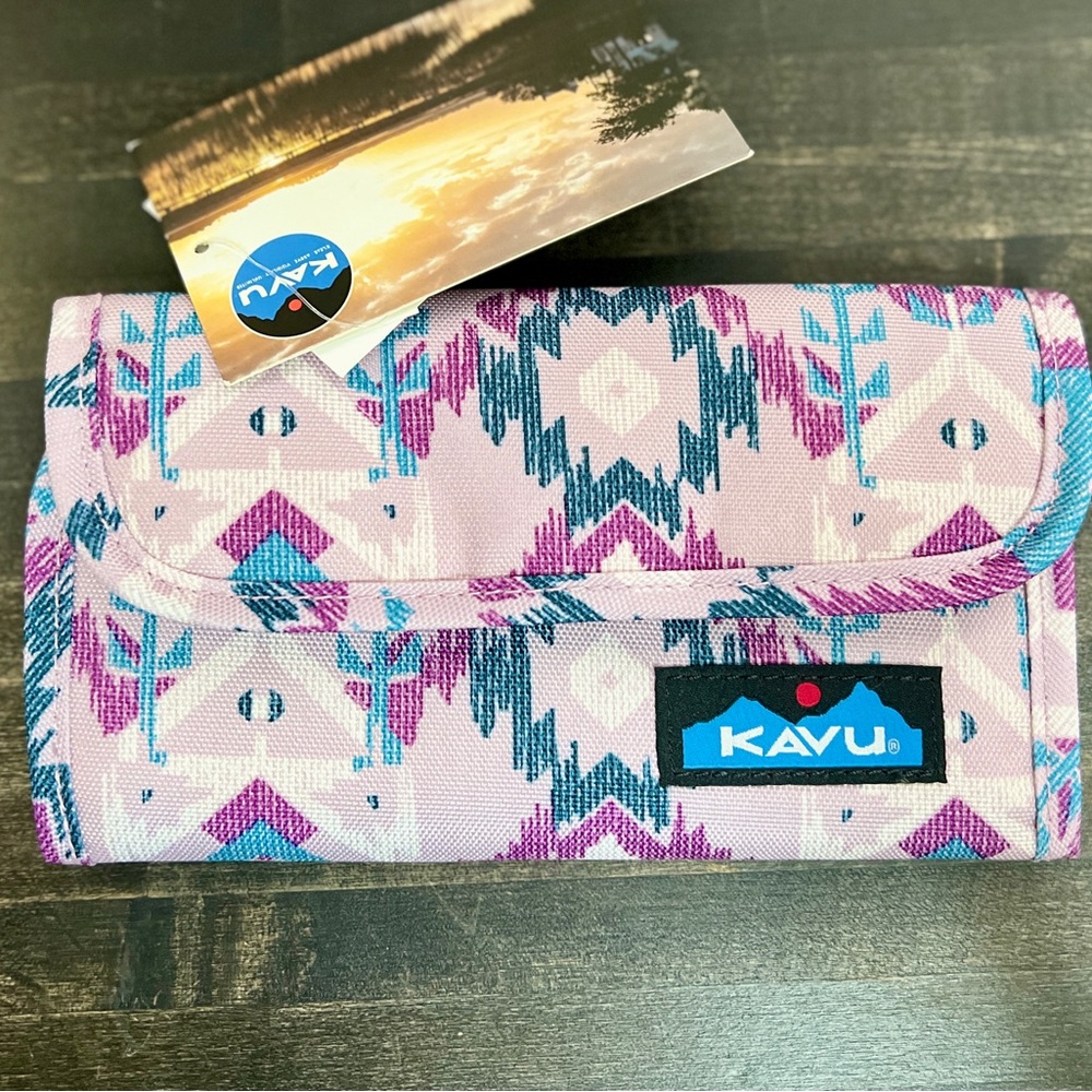 Kavu Kids Geometric Wallet - Pink and Blue
